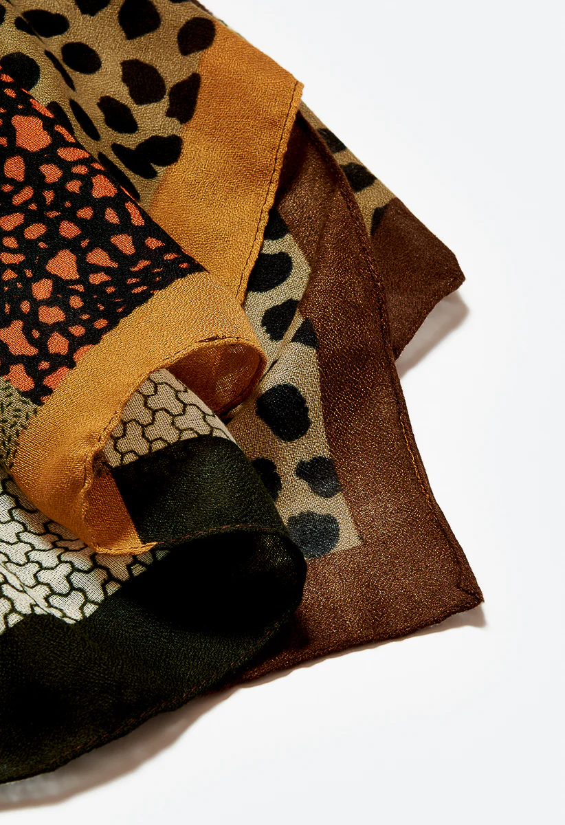 Jodi Animal Boho Mix Long Woven Scarf - Image 4