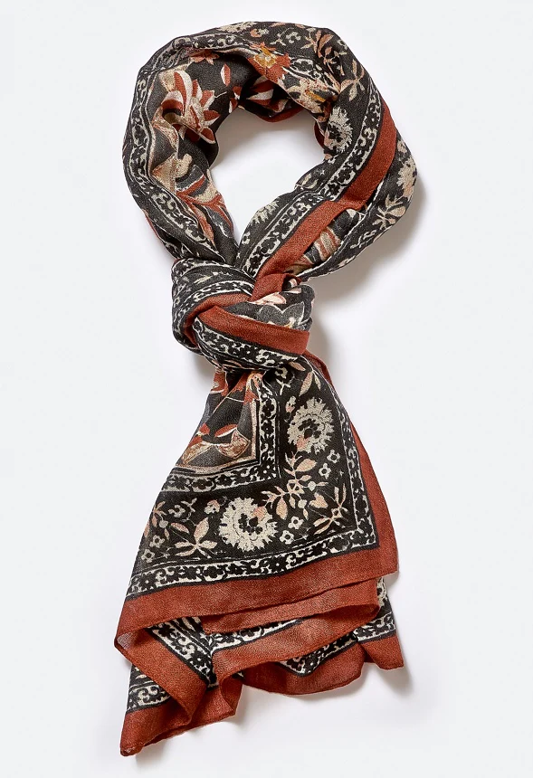 Joelle Floral Large Woven Scarf - Image 3