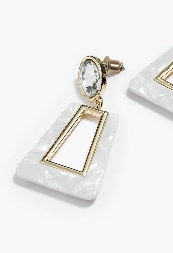 Jolie Resin And Metal Drop Earrings - Image 2