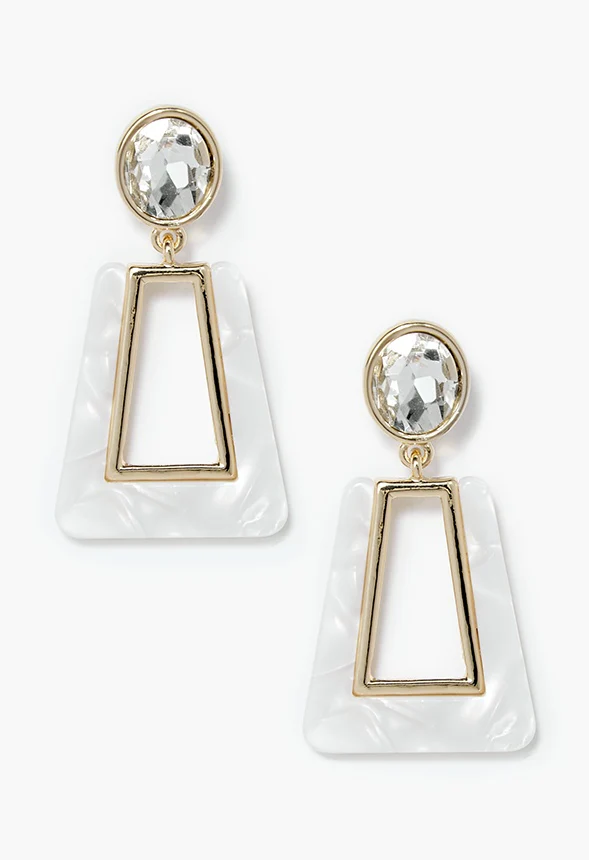 Jolie Resin And Metal Drop Earrings - Image 3