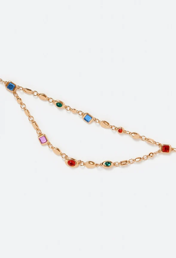 Jona Multi Colors Halo Glass Beads Necklace - Image 3