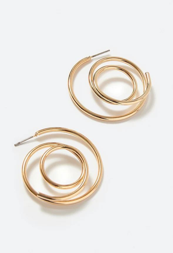 Joni Tube Spiral Hoop Earrings - Image 3
