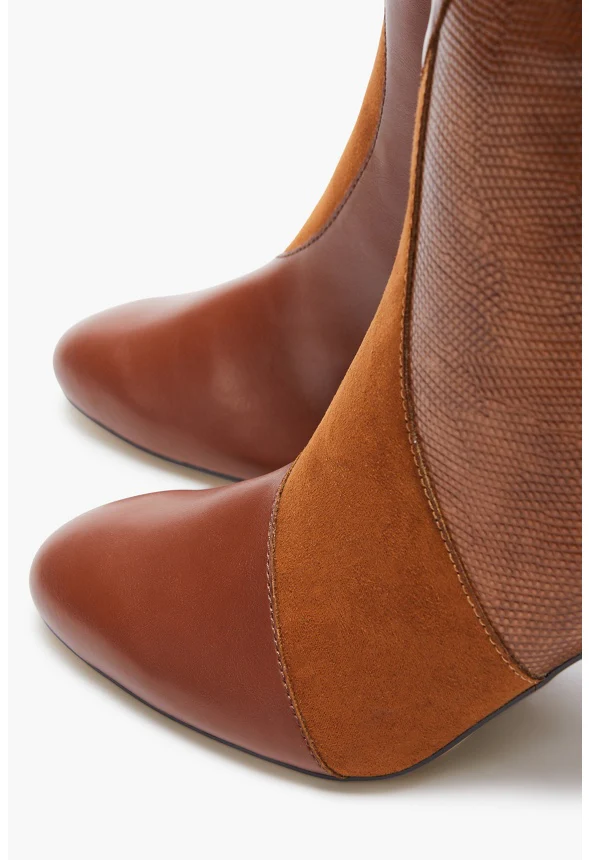 Josephine Patchwork Heeled Boot - Image 4