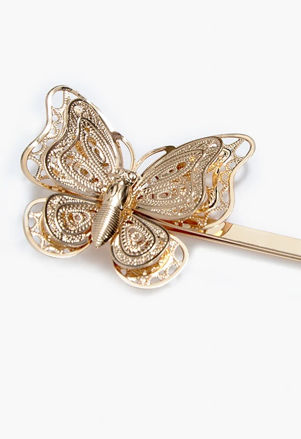 Josie Filigree Butterfly Hair Slides - Image 3