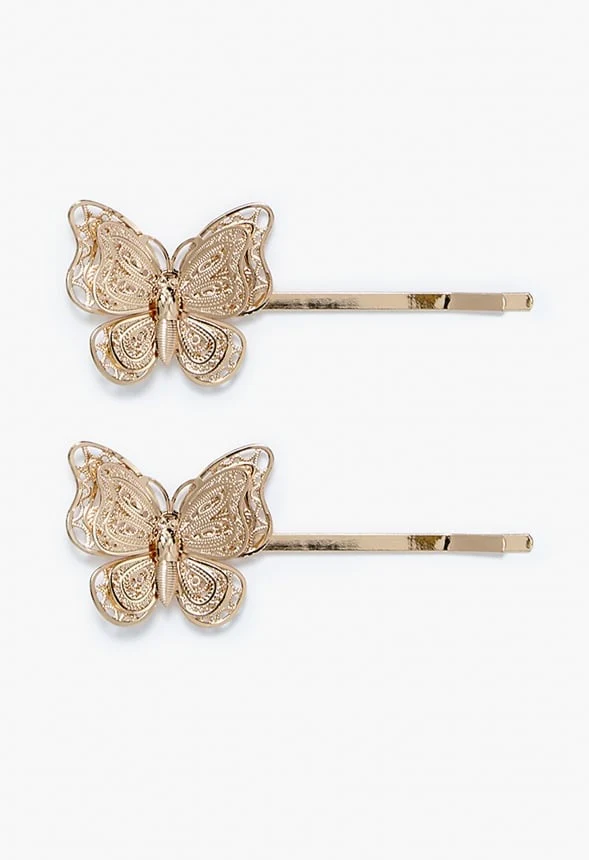 Josie Filigree Butterfly Hair Slides