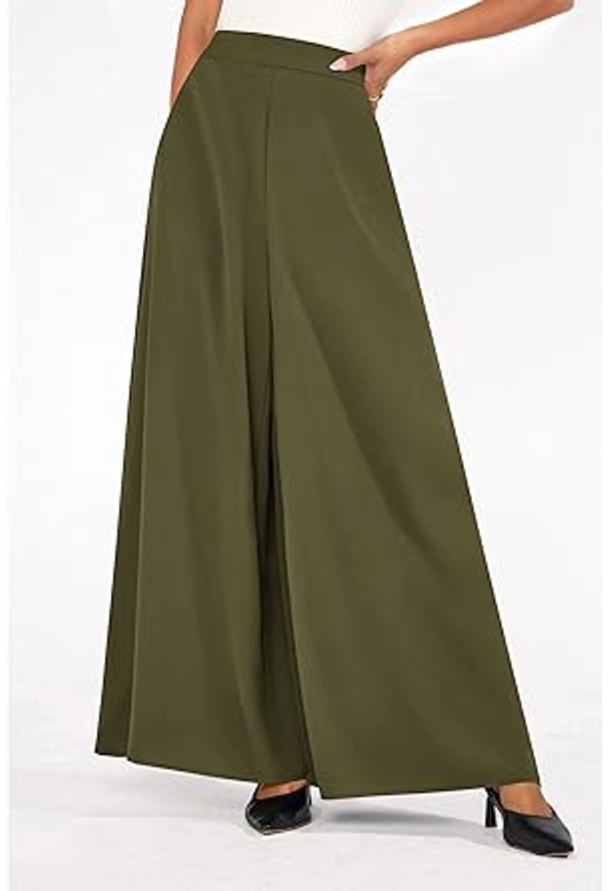 Women's High Waisted Wide Leg Work Pants - Image 2