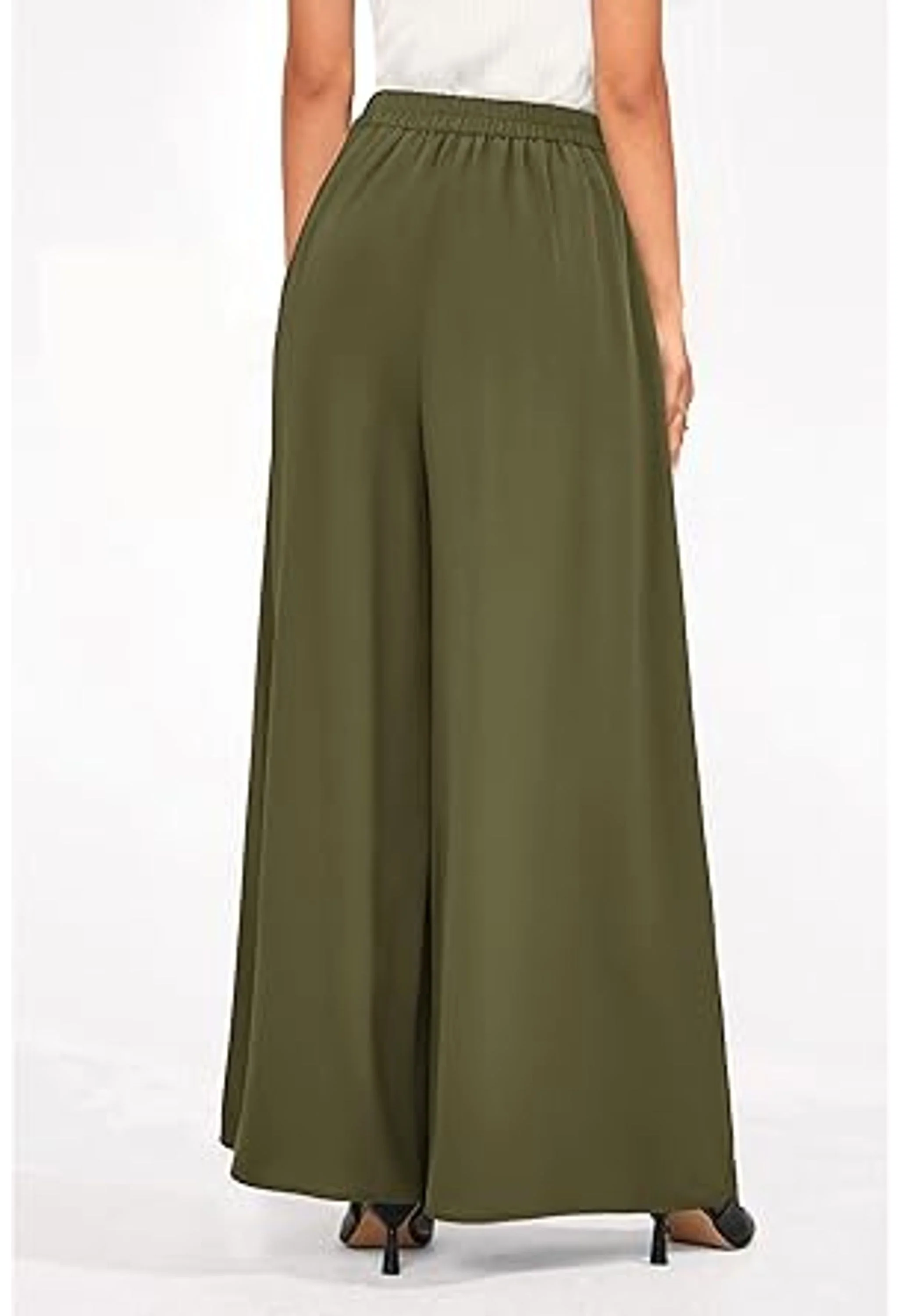 Women's High Waisted Wide Leg Work Pants - Image 3
