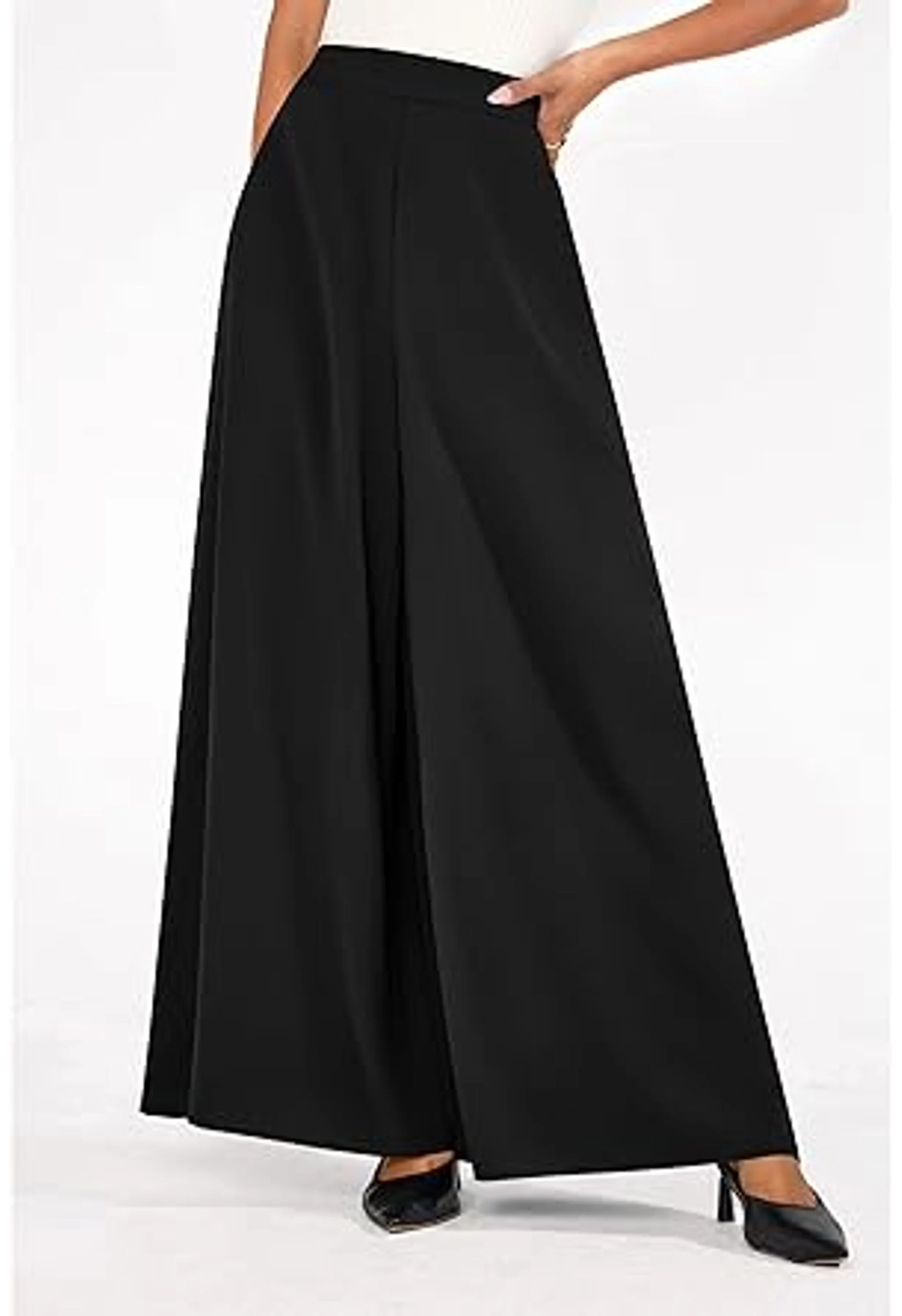 Women's High Waisted Wide Leg Work Pants - Image 2