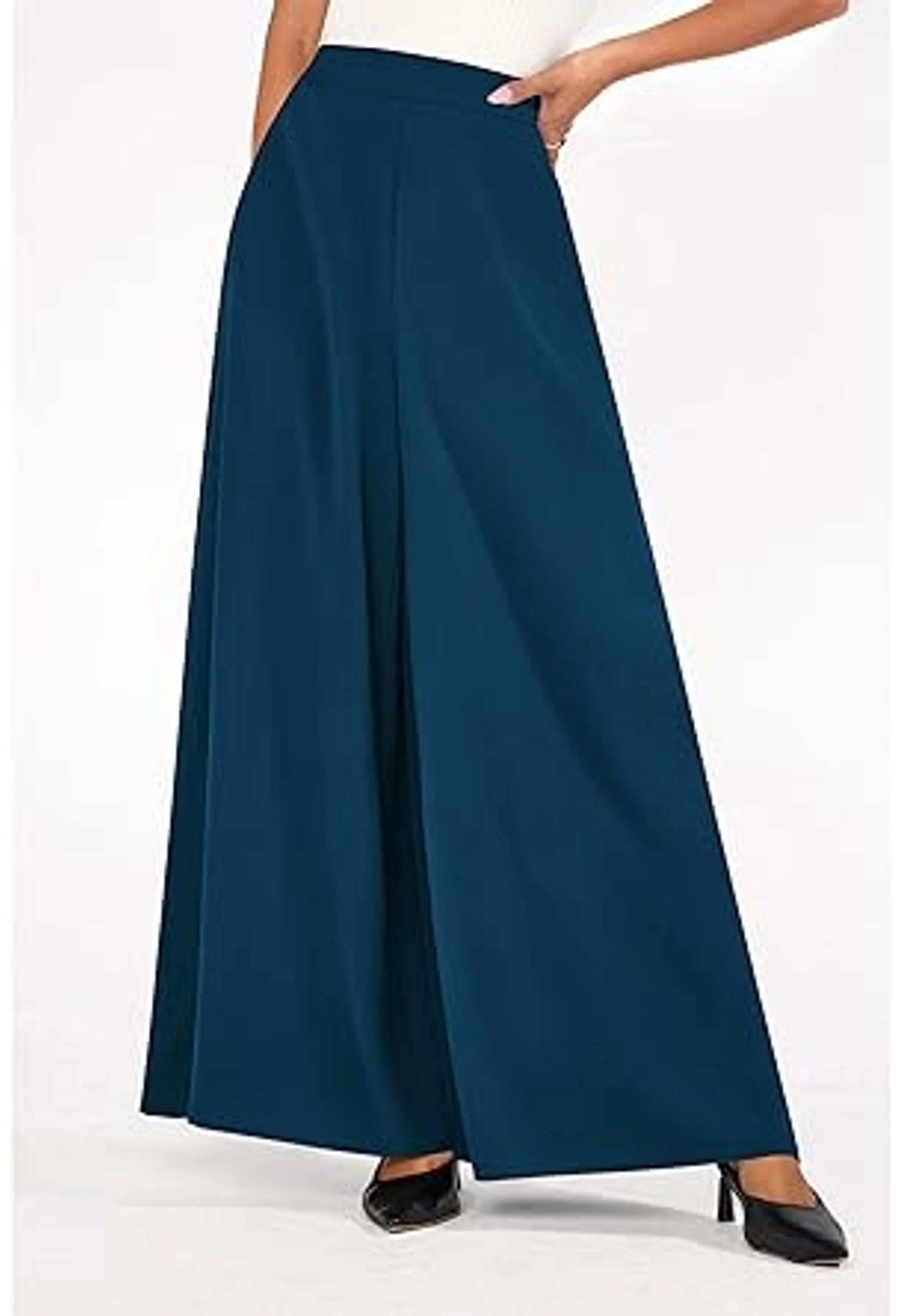 Women's High Waisted Wide Leg Work Pants - Image 2