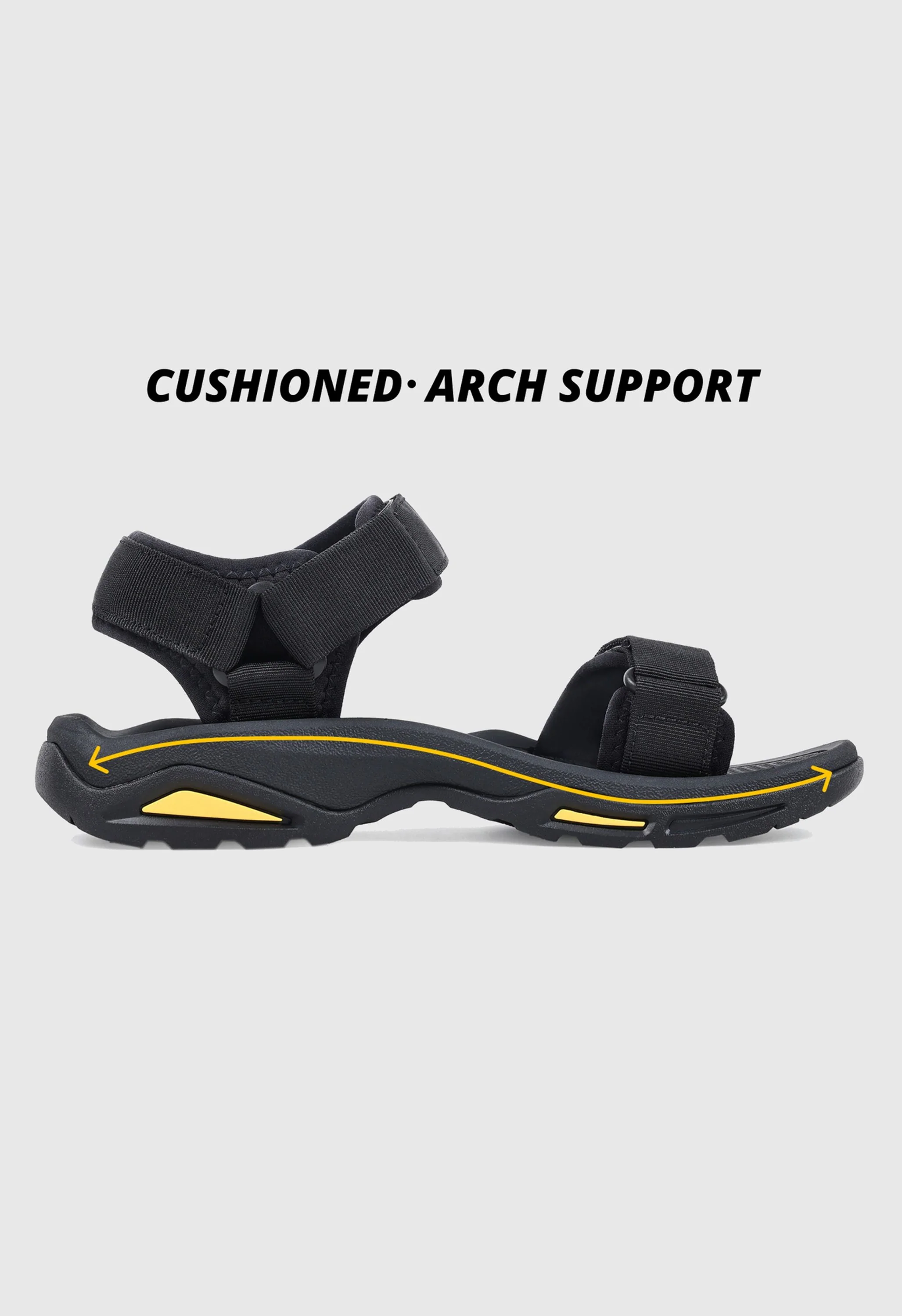 CAMEL CROWN Men's Summer Black Sports Open Toe Outdoor Sandals - Image 5