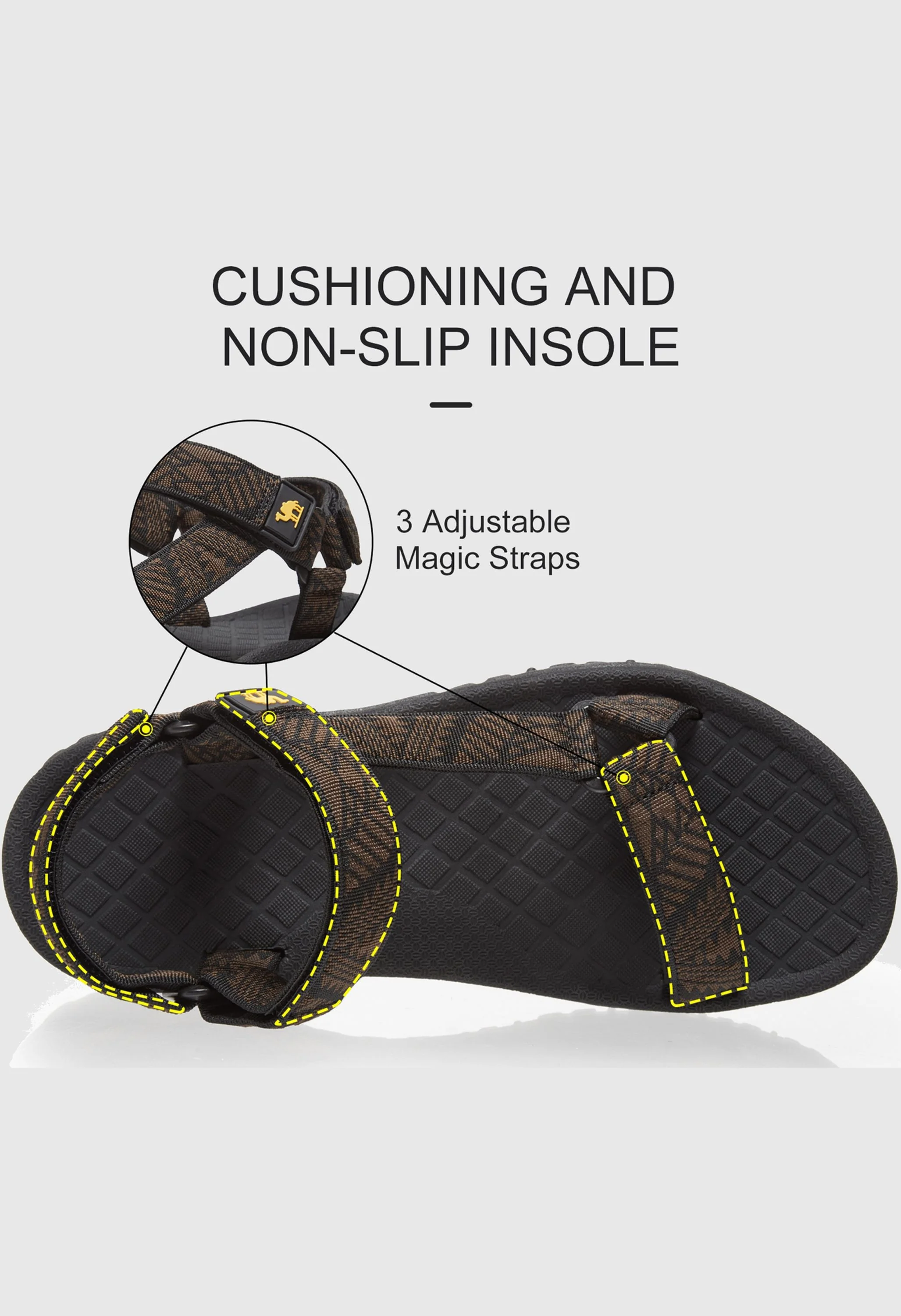 CAMEL CROWN Men's Summer Brown Sports Open Toe Outdoor Sandals - Image 8