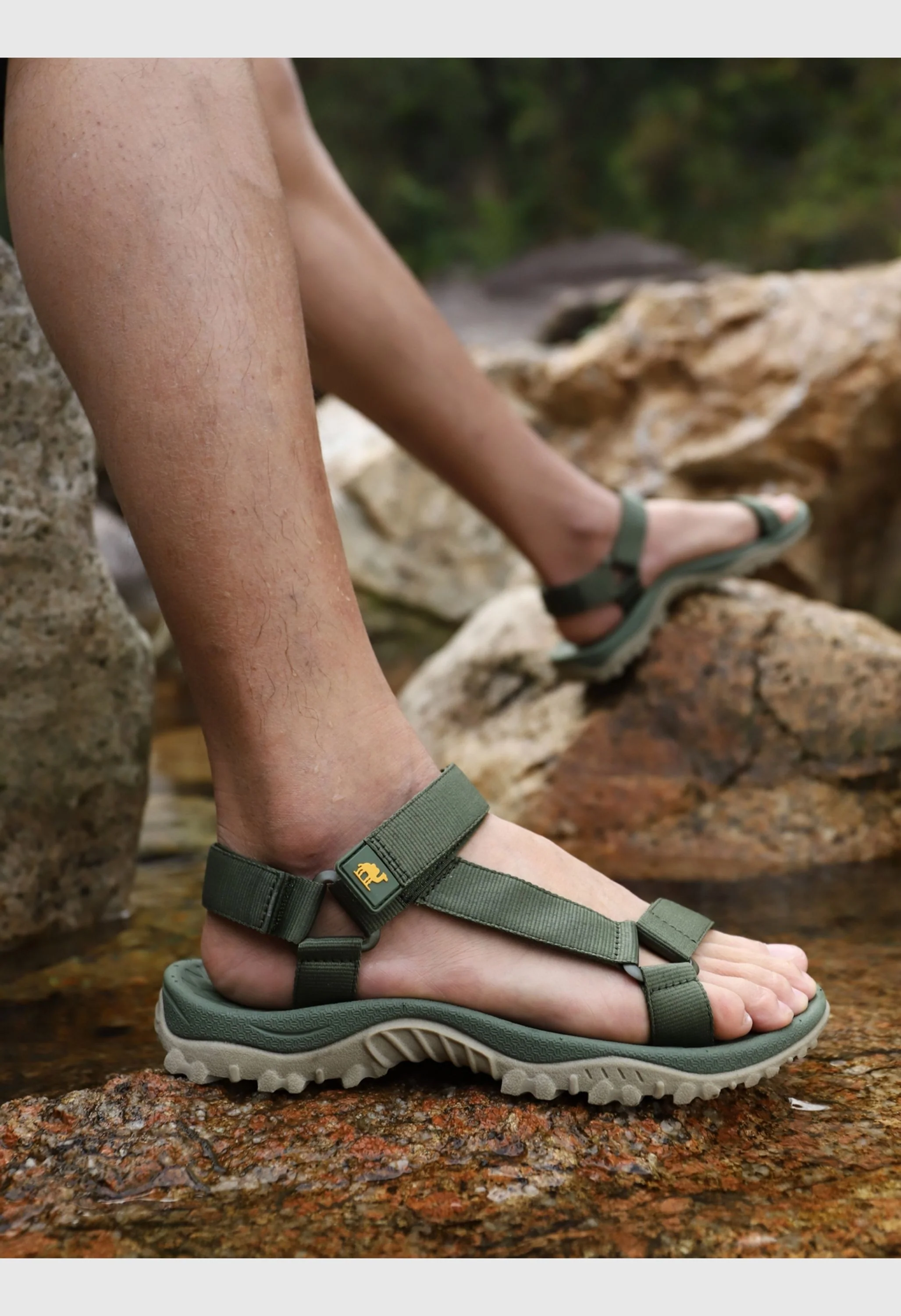 CAMEL CROWN Men's Summer Green Sports Open Toe Outdoor Sandals - Image 7