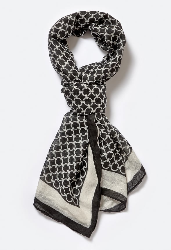 Kalani Chain Link Large Woven Scarf - Image 3