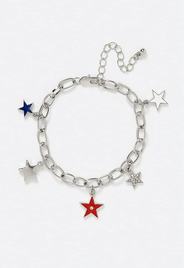 Karla 4th Of July Stars And Chain Bracelet - Image 2