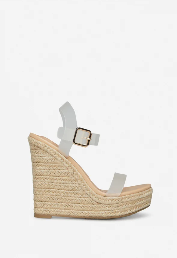 Karyssa Clear Strap Wedge - Image 3