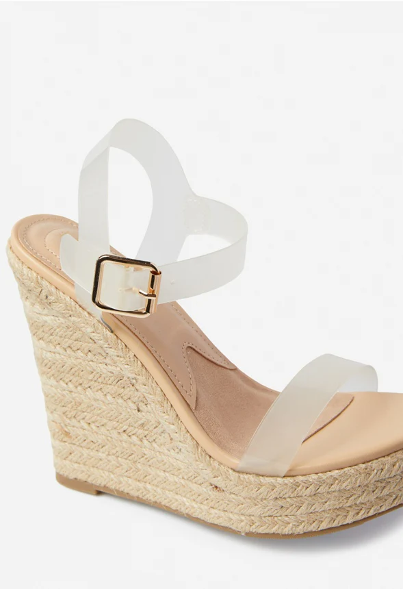 Karyssa Clear Strap Wedge - Image 6