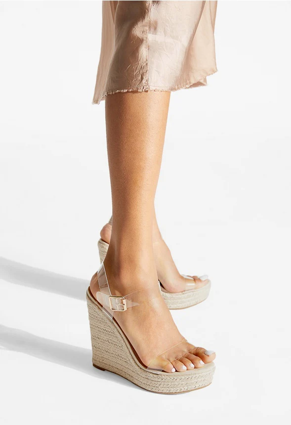 Karyssa Clear Strap Wedge - Image 6