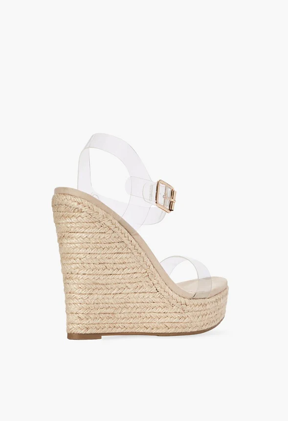 Karyssa Clear Strap Wedge - Image 3