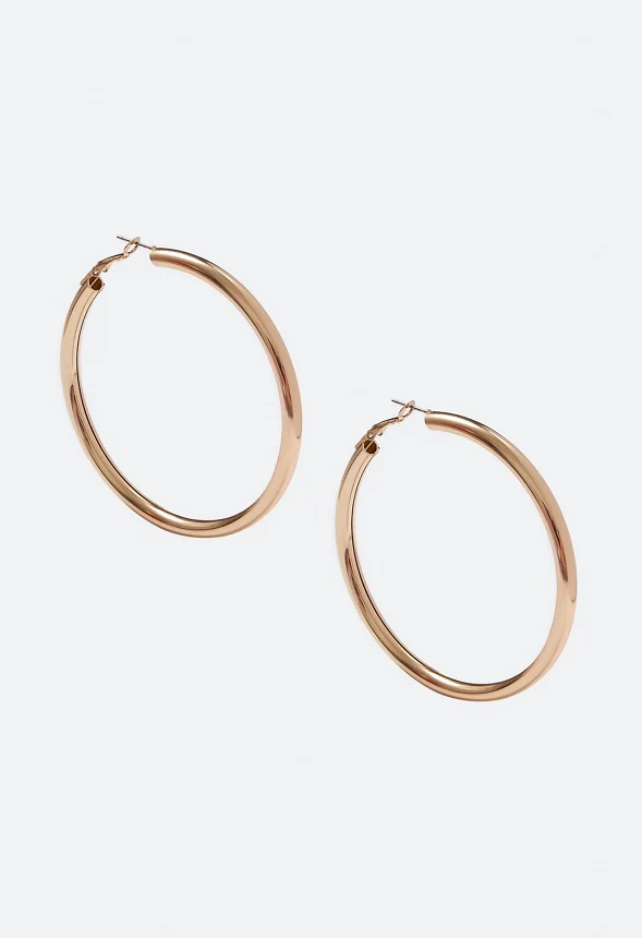 Kate Smooth Tube Hoop Earrings - Image 2