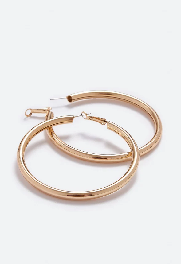 Kate Smooth Tube Hoop Earrings - Image 3