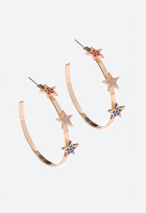 Kelly Multi Stars Hoop Earrings