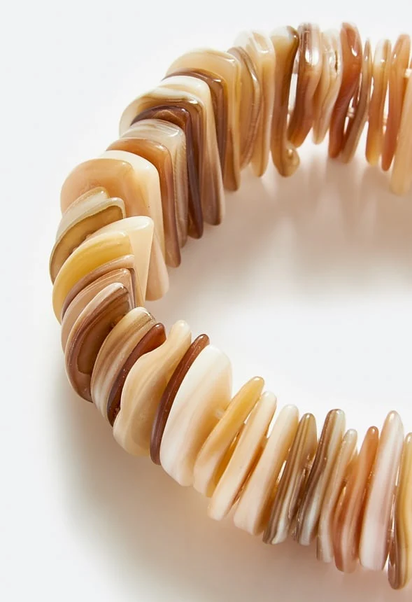 Kelly Real Shell Discs Stretch Bracelet - Image 3