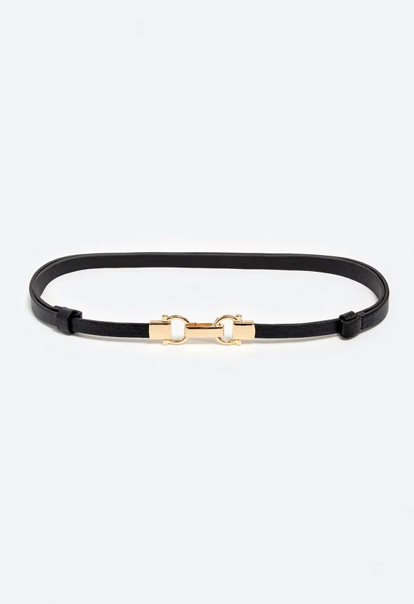 Kenia Slim Belt With Horse Bit Buckle Detail - Image 2