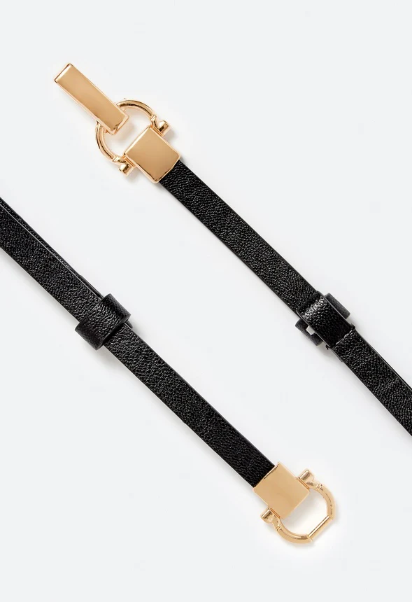 Kenia Slim Belt With Horse Bit Buckle Detail - Image 3