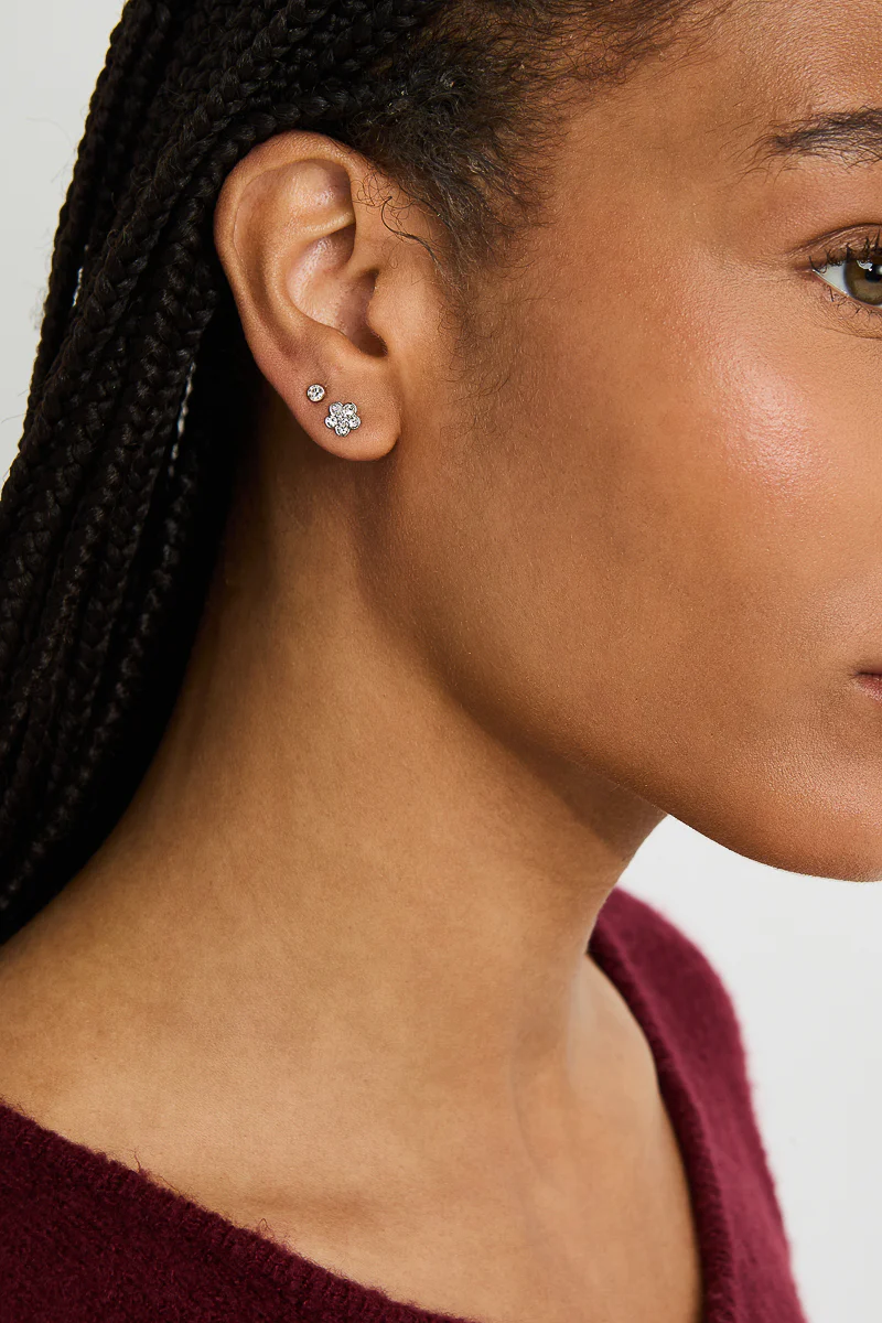 Kenzi 6 Pairs Mixed Stone and Metal Studs Pack - Image 2