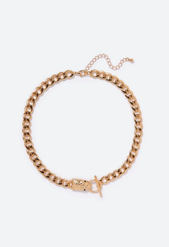 Kenzie T-Bar Snake Necklace
