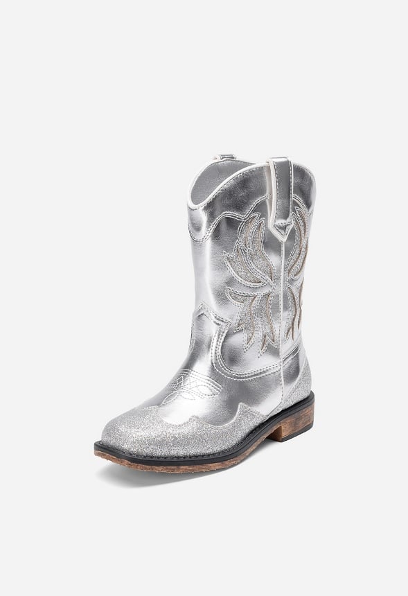 Kids Cowboy Faux Leather Boots - Image 3