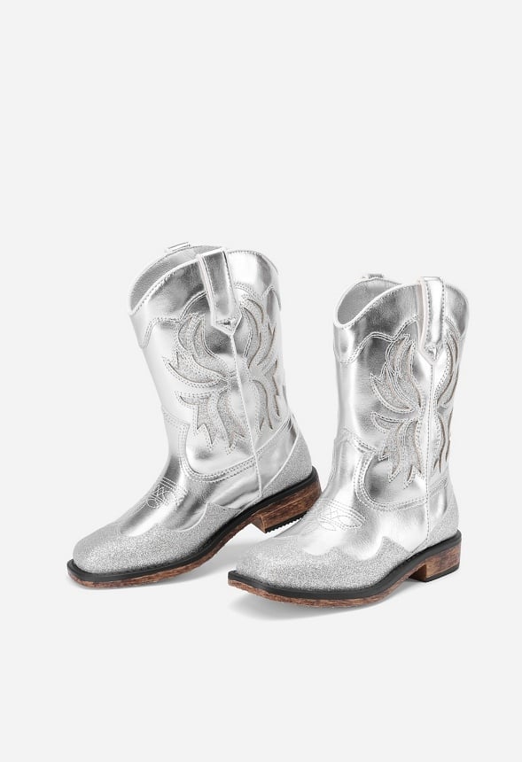 Kids Cowboy Faux Leather Boots - Image 5