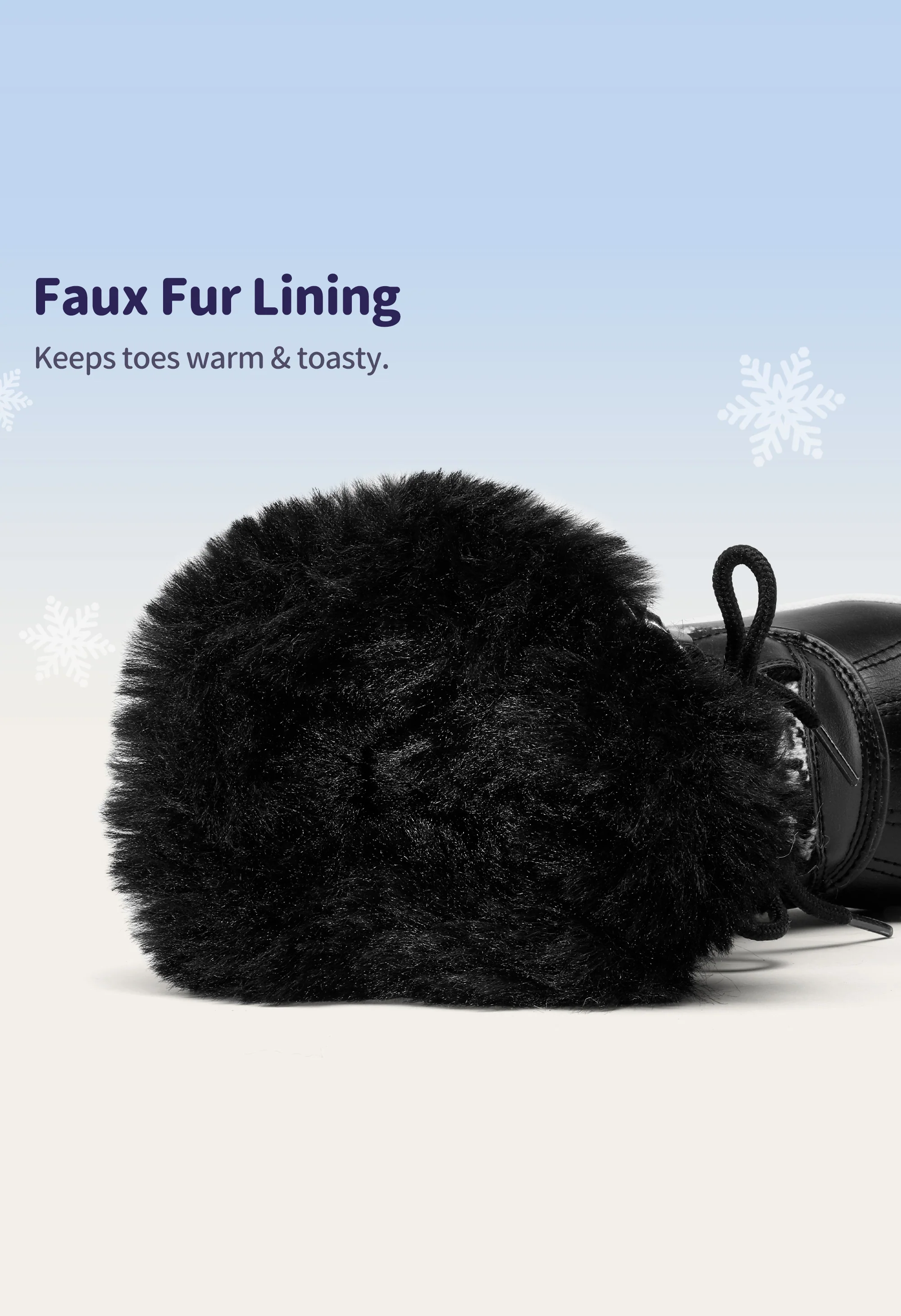 Kids Faux Fur Winter Snow Boots - Image 3