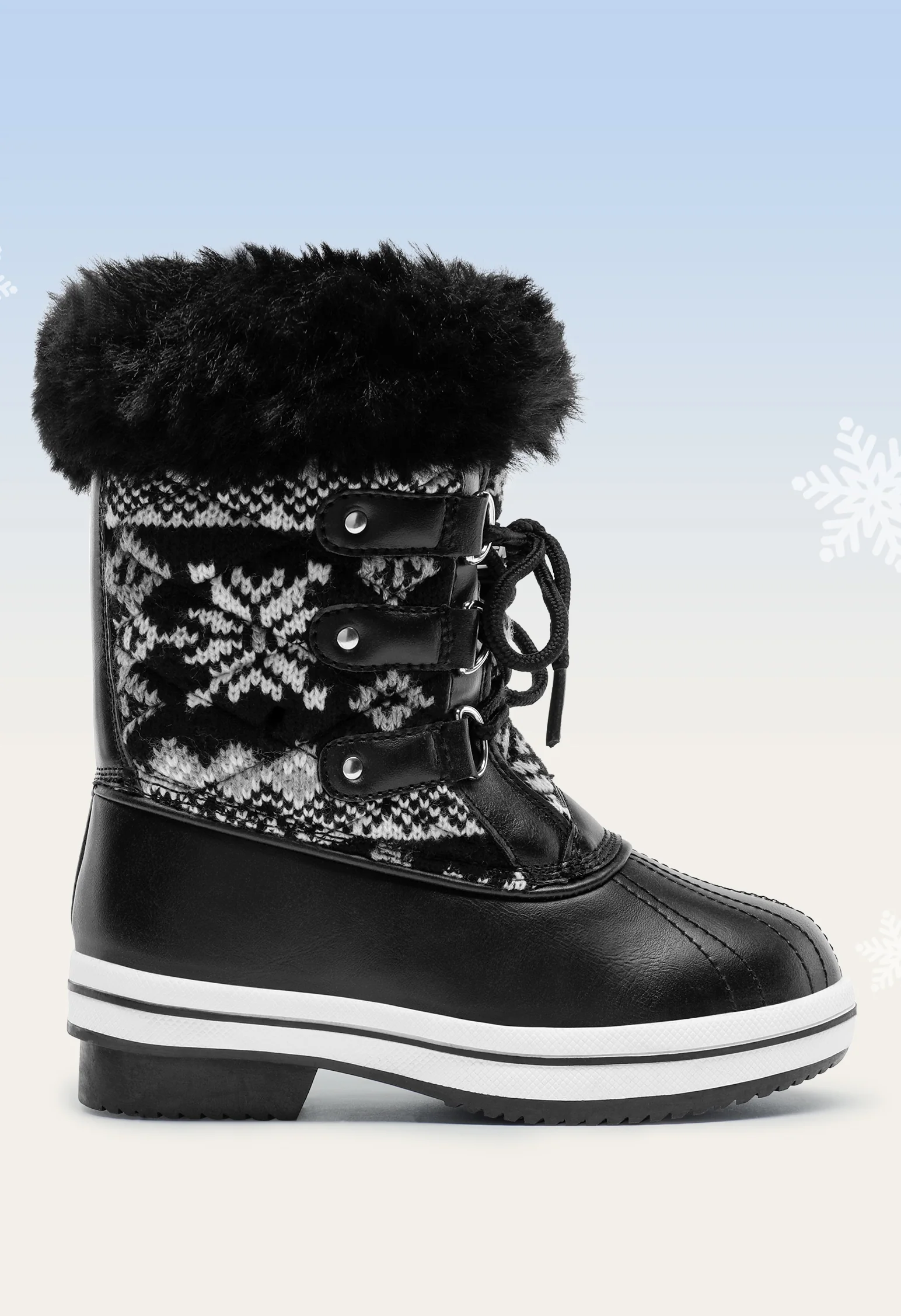 Kids Faux Fur Winter Snow Boots - Image 5
