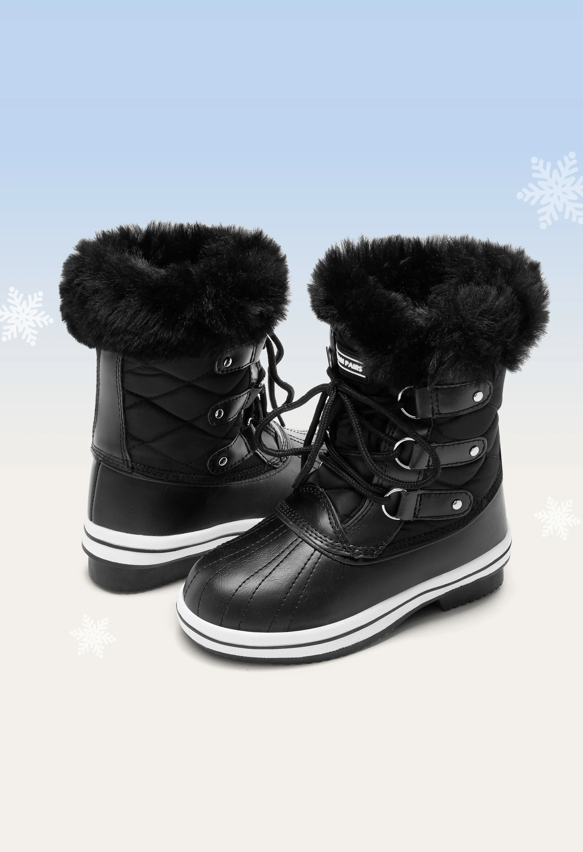 Kids Faux Fur Winter Snow Boots - Image 3