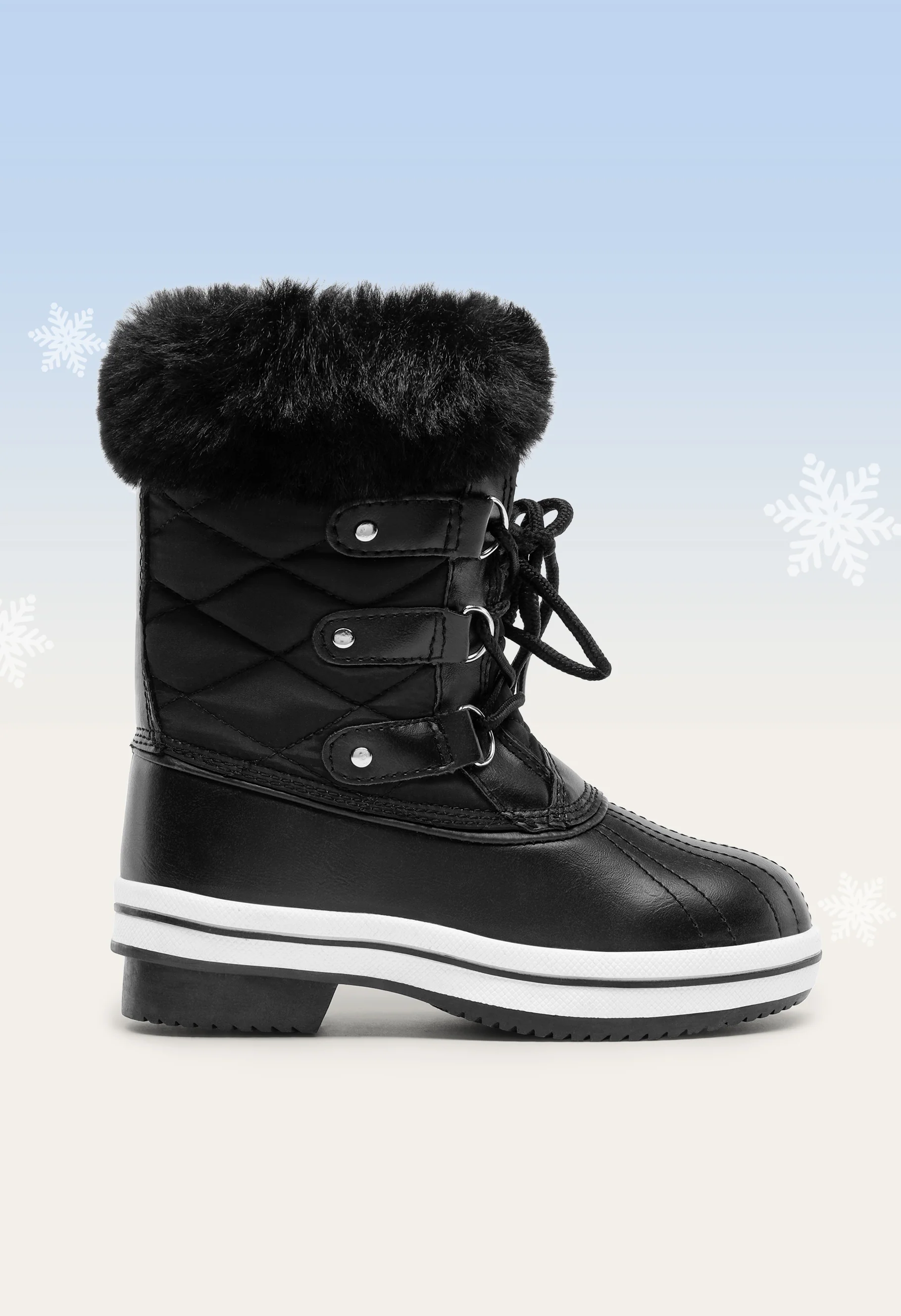 Kids Faux Fur Winter Snow Boots - Image 4