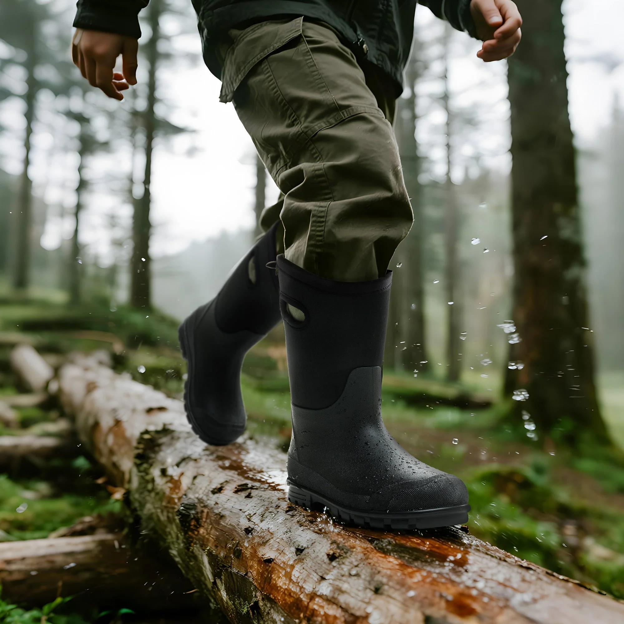 Kids’ Waterproof Drawstring Rain Boots - Image 2