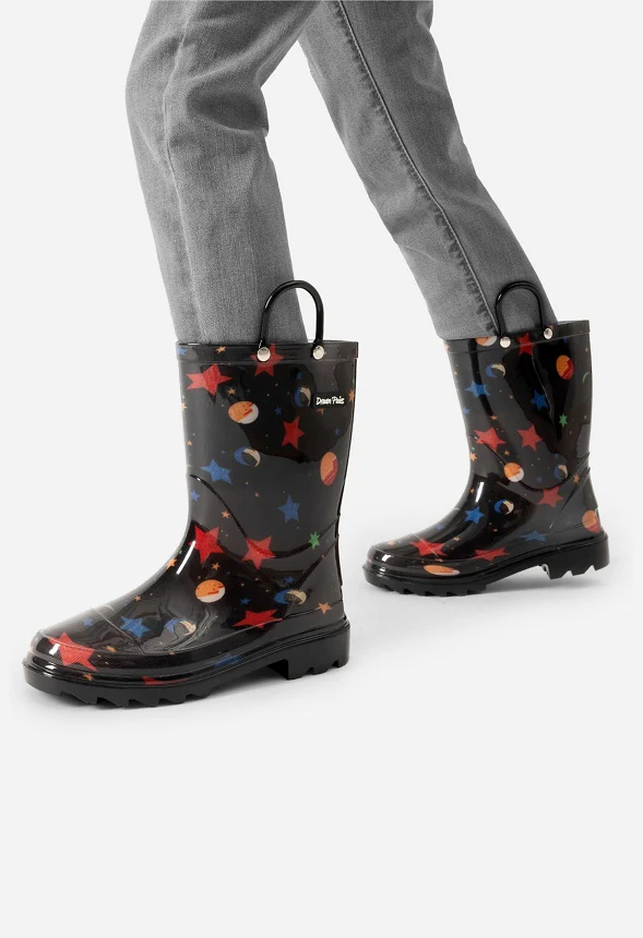 Kids Waterproof Lightweight Pull On Rain Boots - Image 2