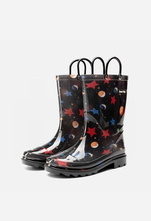 Kids Waterproof Lightweight Pull On Rain Boots - Image 3