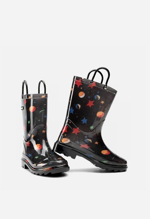 Kids Waterproof Lightweight Pull On Rain Boots - Image 5