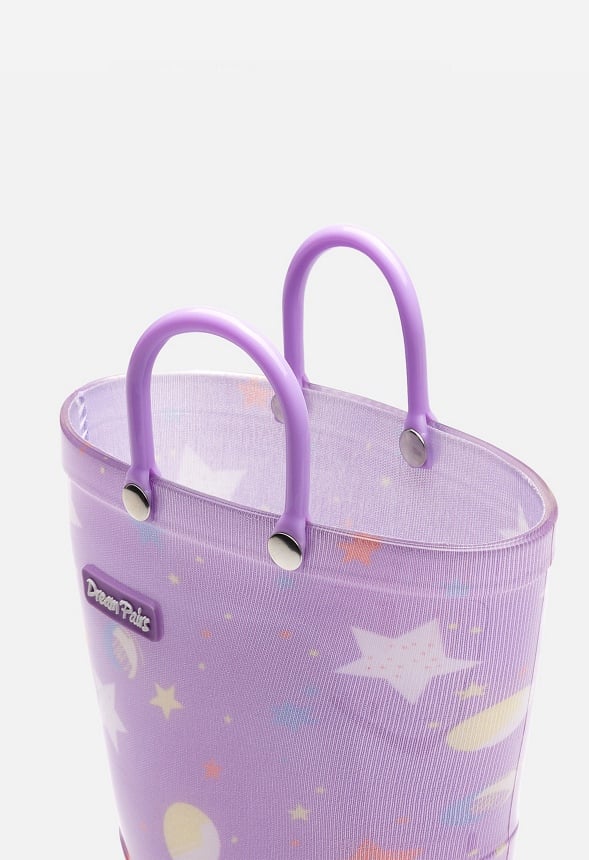 Kids Waterproof Lightweight Pull On Rain Boots - Image 6