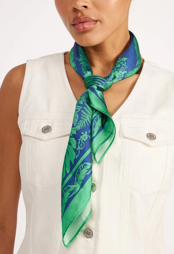 Kim Silk Like Paisley Scarf - Image 2