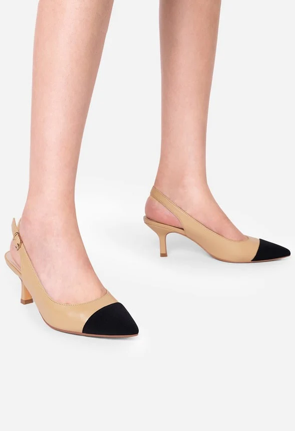Kitten Heel Slingback Pointed Toe Pump - Image 2