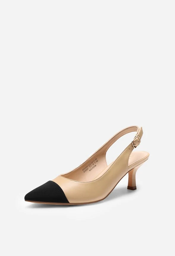 Kitten Heel Slingback Pointed Toe Pump - Image 3