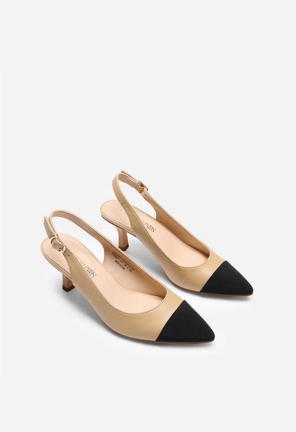 Kitten Heel Slingback Pointed Toe Pump - Image 4