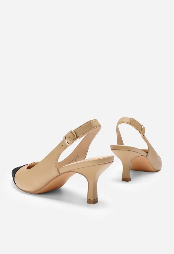 Kitten Heel Slingback Pointed Toe Pump - Image 5