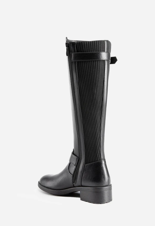 Knee-High Motorcycle Buckle Boot - Image 4