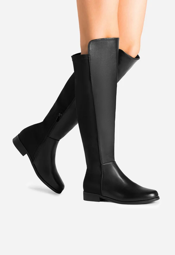 Knee-High Stretchy Suede Boot - Image 2