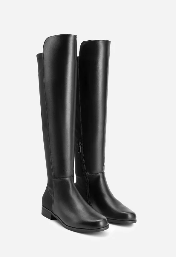 Knee-High Stretchy Suede Boot - Image 4