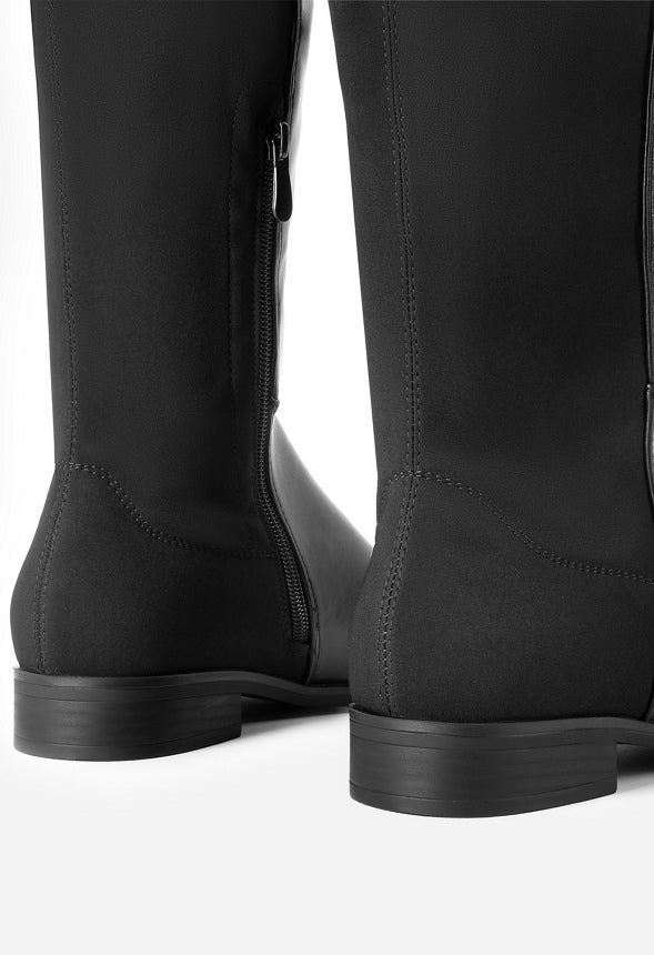 Knee-High Stretchy Suede Boot - Image 5